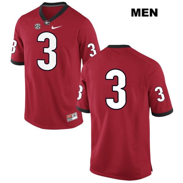 Georgia Bulldogs Men's Roquan Smith #3 NCAA No Name Authentic Red Nike Stitched College Football Jersey HCZ4656OR